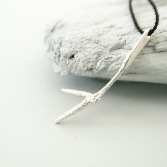 birch pendant small necklace