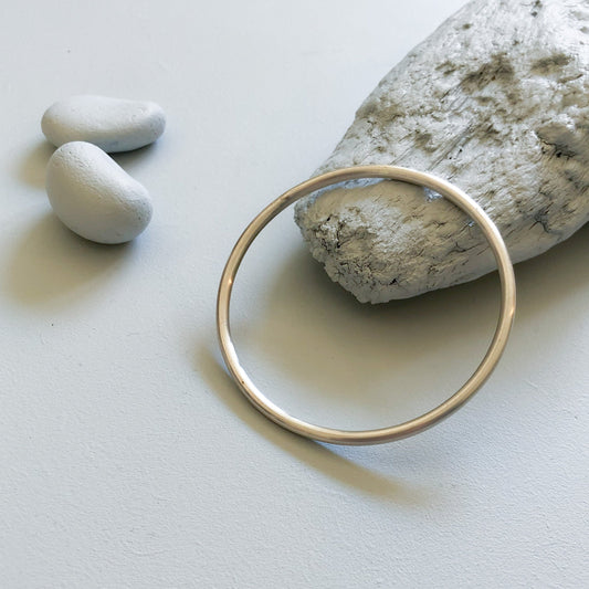 thick chunky solid silver bangle